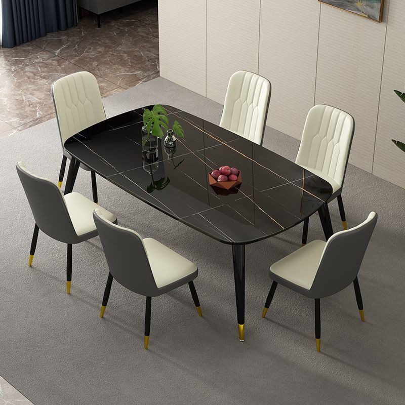 Bộ bàn ghế ăn kết hợp hiện đại tối giản cho căn hộ nhỏ gia đình hình chữ nhật 4 người và 6 cao cấp Bắc Âu