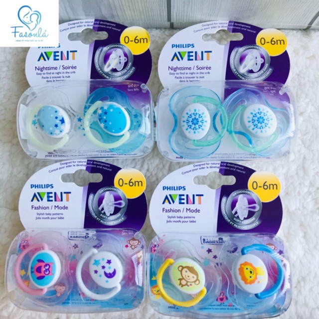 TY GIẢ PHILIPS AVENT SET 2 TY SIZE 0-2M, 0-6M, 6-18M ,18M+