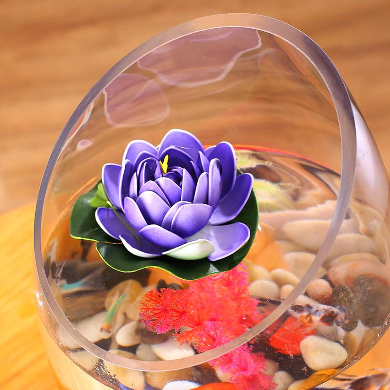 Bể Cá Thủy Tinh Trong Suốt Hình Tròn Cỡ Lớn Sáng Tạo Trang Trí Phòng Khách / Văn Phòng