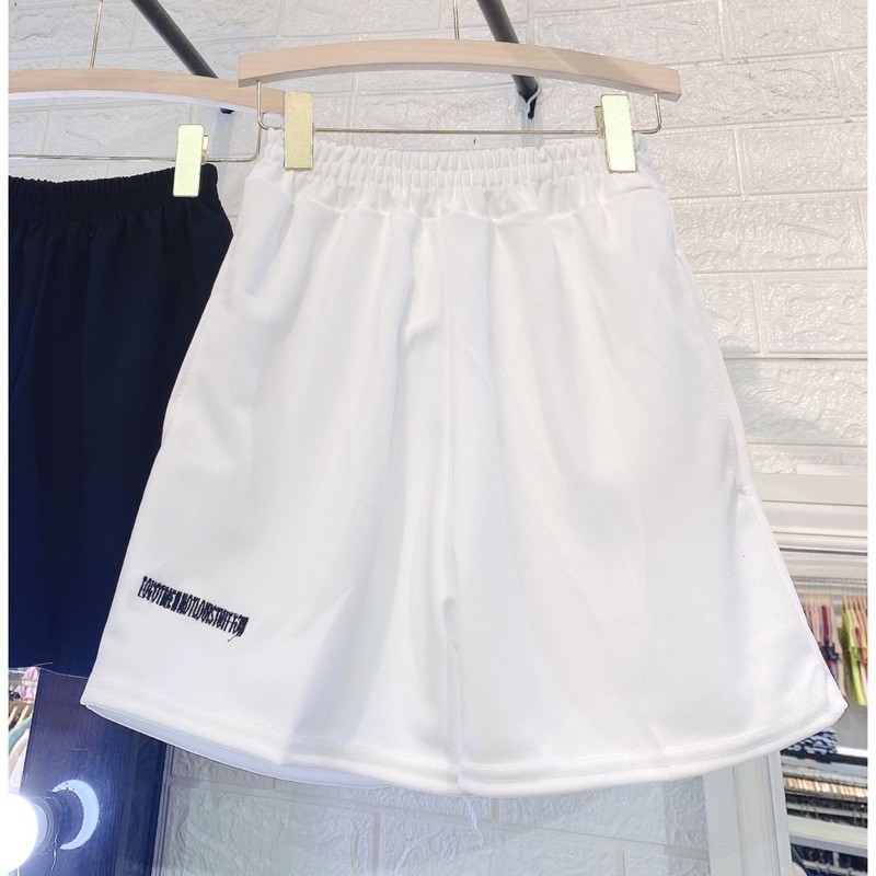 [RẺ VÔ ĐỊCH] Quần Đùi Cạp Chun In Chữ 🦋🦋 Quần Short Unisex Chất Cotton 2 Màu