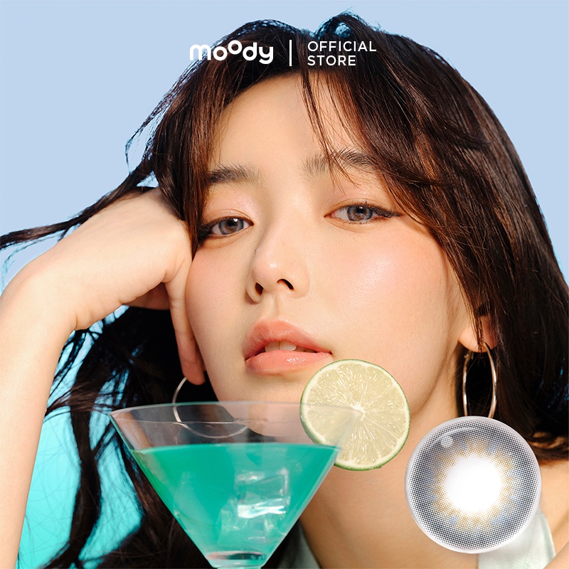 Kính áp tròng Moody BLUE HAWAII bộ sưu tập Bubble Tea 14.2mm có màu sử dụng nửa năm