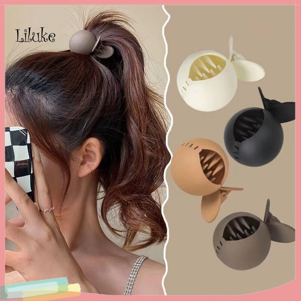 Kẹp Tóc Hợp Kim Màu Trơn Kiểu Dáng Dễ Thương Cho Nữ