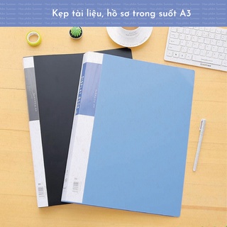 Túi đựng tài liệu, tranh vẽ, bìa kẹp hồ sơ trong suốt khổ A3 8K tiện dụng