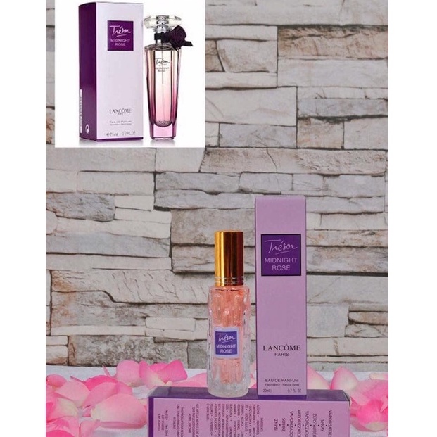 Nước hoa mini Lan_com tím Tresor Midnight Rose chai 20ml dạng xịt- mẫu 4d- Mùi Bí ẩn- Nuochoamini20ml