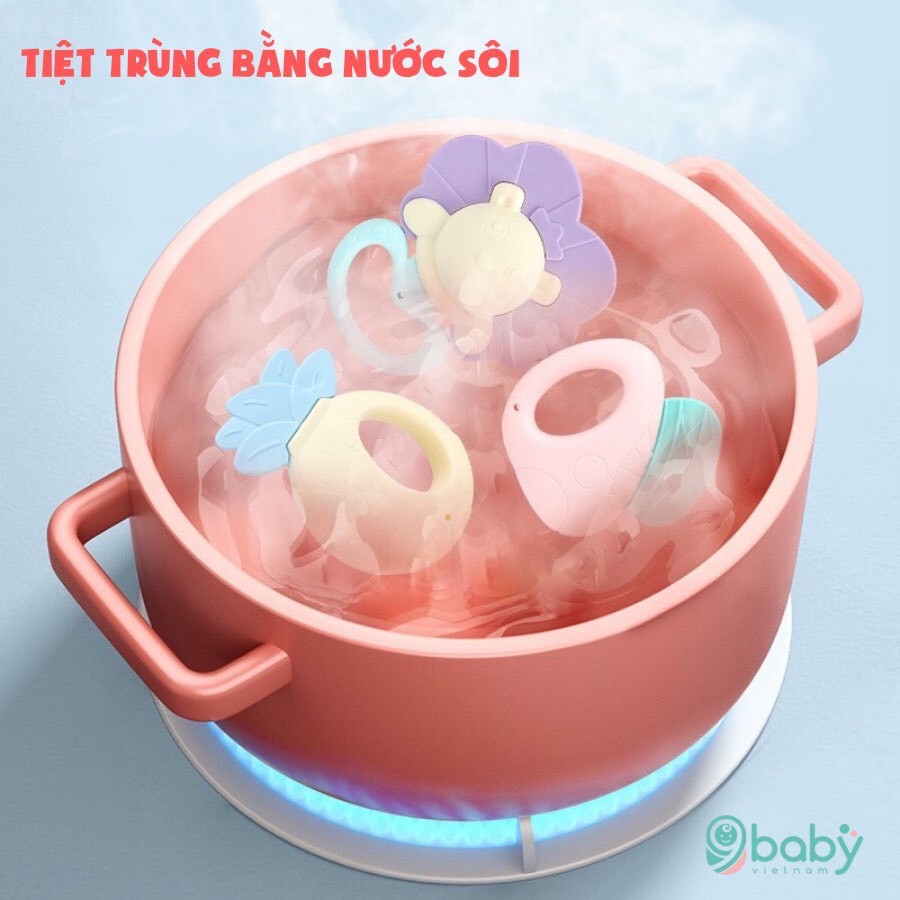 Bộ xúc xắc gặm nướu cao cấp 10 chi tiết cho bé 9BABY chính hãng