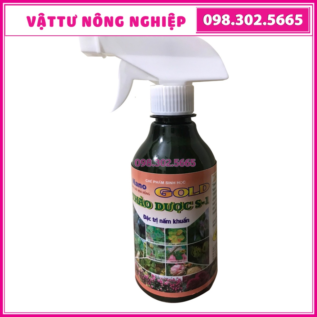 Chế phẩm thảo dược Nano Gold trừ vi khuẩn, nấm dạng chai xịt chuyên dùng cho hoa lan, hoa hồng, cây cảnh