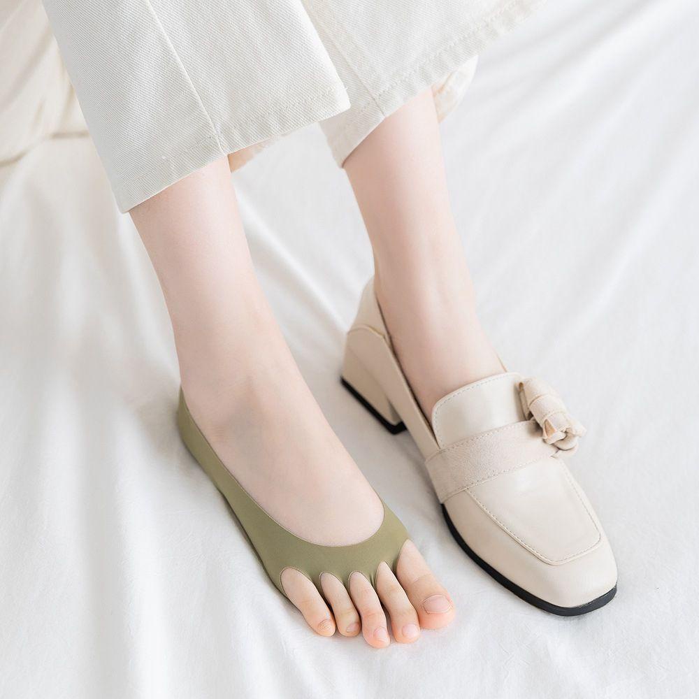 MOCHO Vớ Xỏ Năm Ngón Vải Lụa Lạnh Mỏng Mềm Mại Màu Kẹo Ngọt Dễ Phối Đồ Dành Cho Bạn