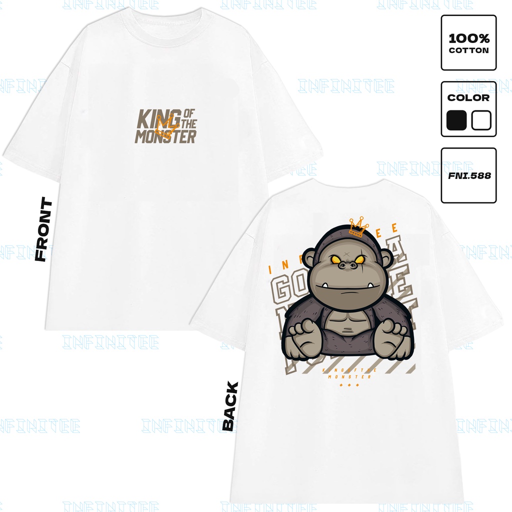 Áo thun INFINITEE Fni0588, Thun 100% Cotton - form rộng Unisex.
