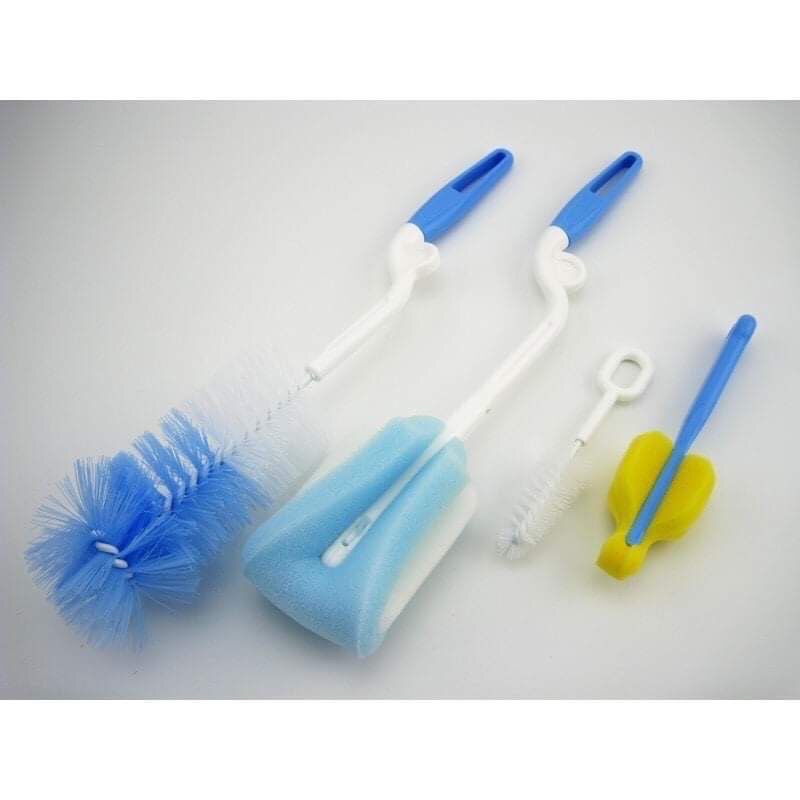 [ Freeship Đơn 50K siêu hot ] Cọ rửa bình sữa, rửa bình nước, rửa bát 4 chi tiết - vệ sinh sạch sẽ Moonship