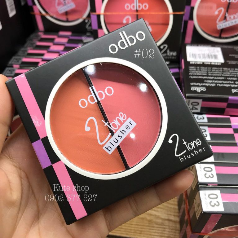 PHẤN MÁ HỒNG ODBO 2 TONE BLUSHER OD182 CHÍNH HÃNG - 3397