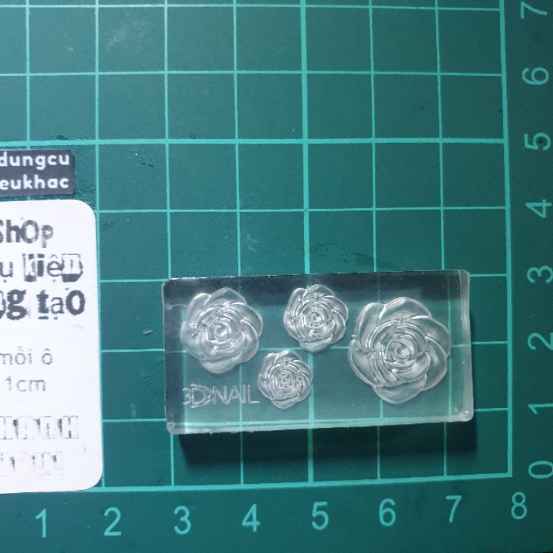 Khuôn silicon đắp bột- mẫu hoa hồng-hhl01
