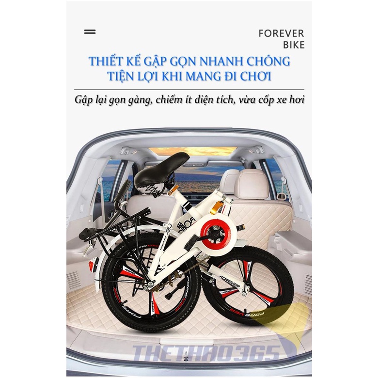 Xe đạp gấp trẻ em Forever Princess I 3 chấu size 22 inch siêu cool, cá tính