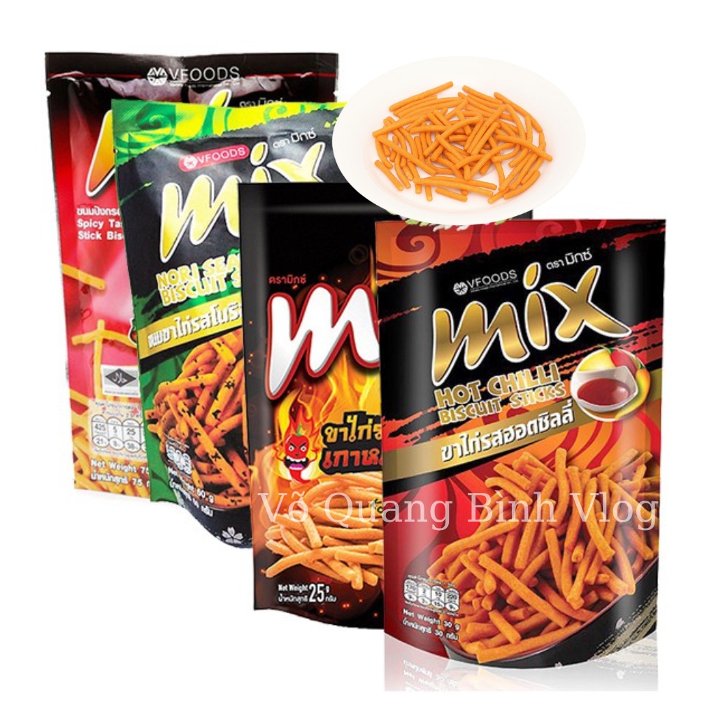 Bánh que Mix Thái Lan Đủ 4 Vị, Gói Lớn 60gam