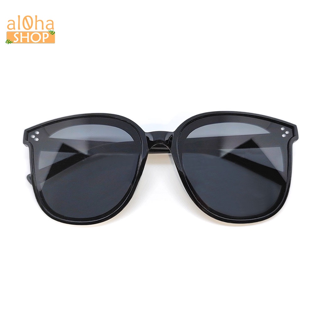 Kính mát thời trang chống nắng gọng nhựa mắt to K019 unisex nam nữ kính râm 3 chấm phong cách - al0ha Shop