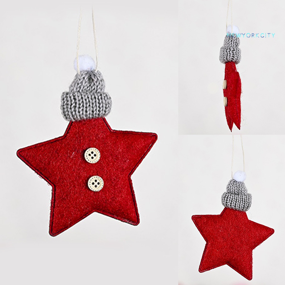 Ngôi Sao Năm Cánh Đan Len Treo Trang Trí Giáng Sinh