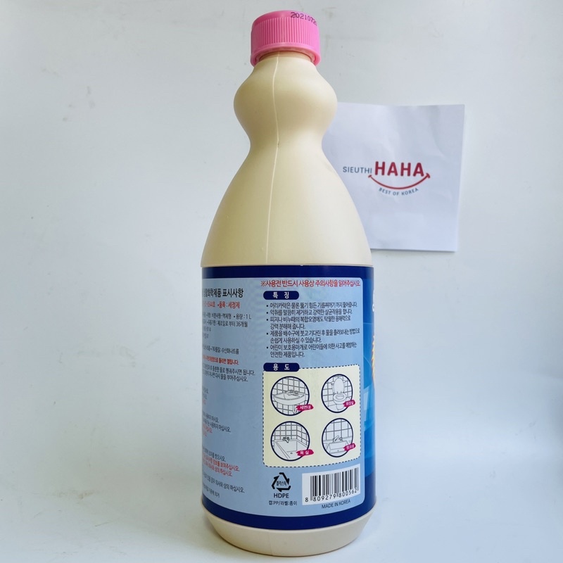Nước thông cống bồn cầu Hàn Quốc 1l bán siêu chạy tại sieuthiHAHA