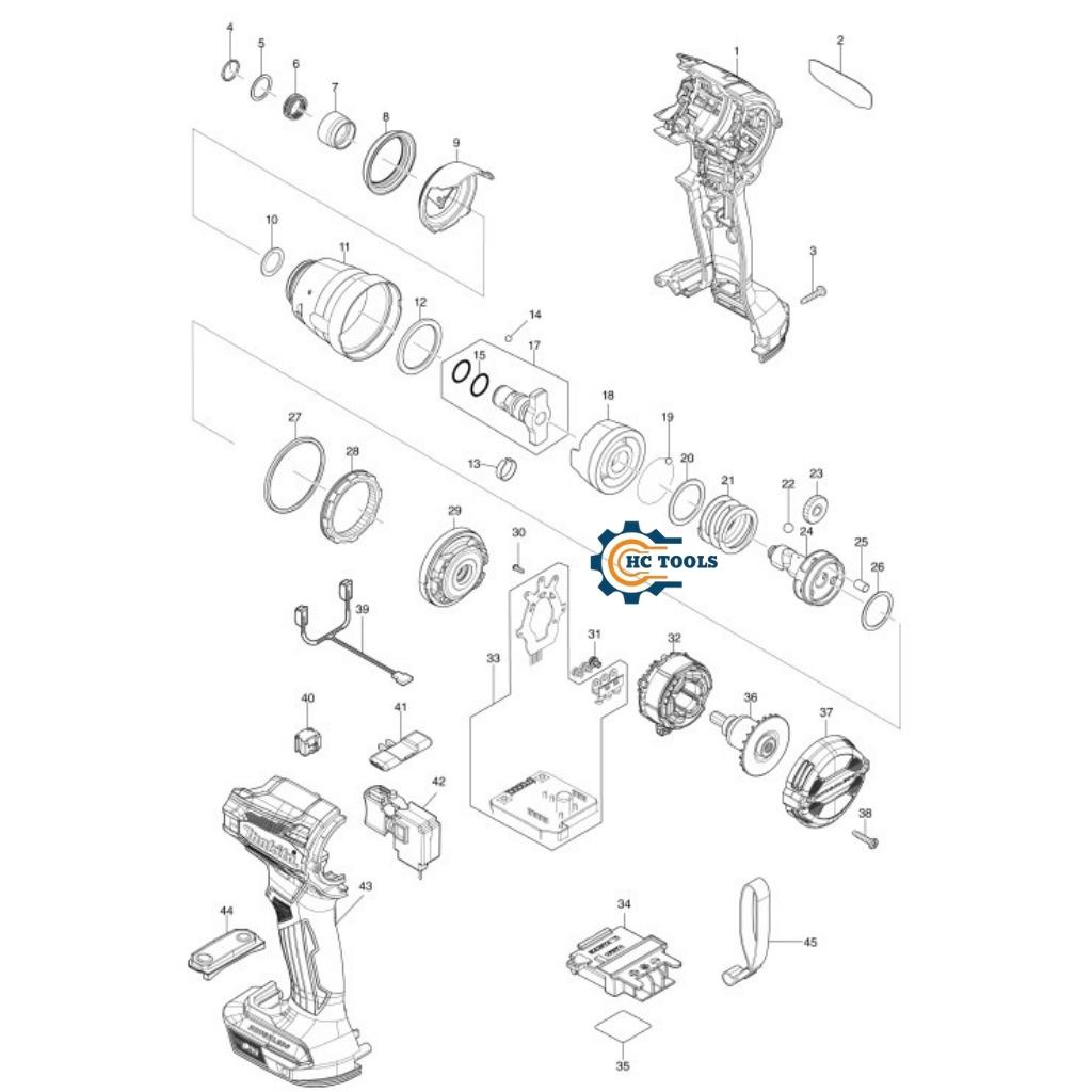Công tắc máy bắt vít pin Makita DTD172/TD001G/XDT19/TD172  chính hãng | HÙNG CƯỜNG TOOLS