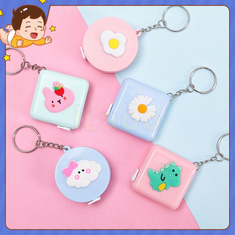 ⭐ iLado ⭐ Thước dây Mềm Mini Thước Dây Đa Năng Đo Chiều Cao dễ dàng mang theo In Họa Tiết Hoạt Hình 150cm/60inch Hoạt Hình  Cuộn Rút bấm rút dây tự động chất lượng cao Tiện Lợi đo eo, vòng bụng chất lượng cao
