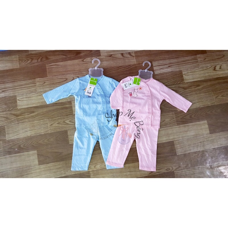 [NH659P] Bộ sơ sinh cài lệch cotton cao cấp Lullaby cho bé trai/bé gái