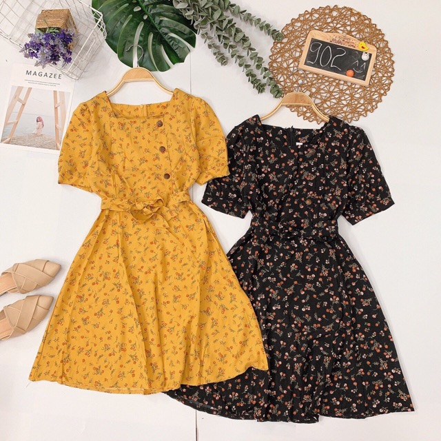 ĐẦM HOA NÚT GỖ LỆCH