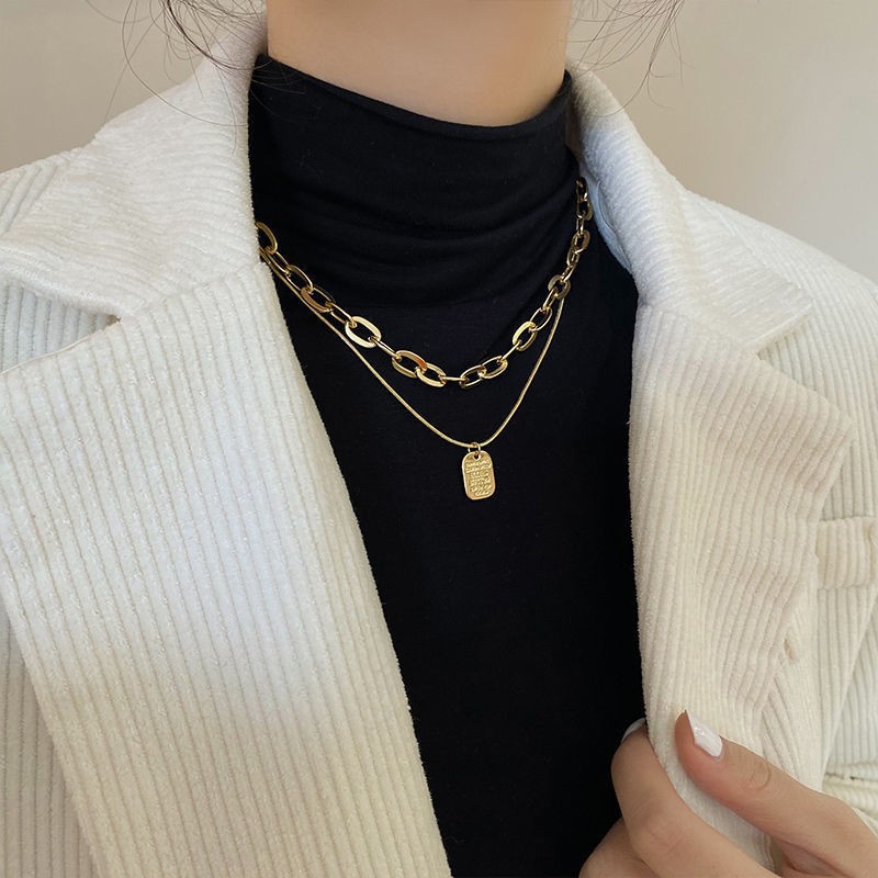 Vòng cổ hai lớp thời trang Hàn Quốc sành điệu cho nữ