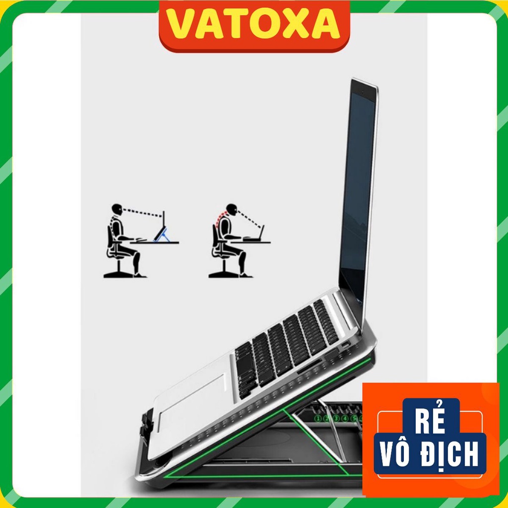 Kệ Đỡ Laptop NuoXi Q5 Tản Nhiệt Cho Macbook Air Pro 14 inch, 15.6 inch, 13 inch, 17 inch cao cấp vỏ hợp kim nhôm