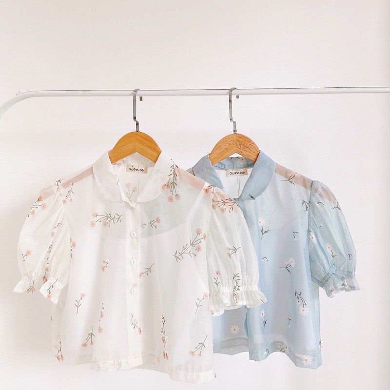 ÁO CỔ SEN HOA NHÍ (KÈM ÁO LÓT)