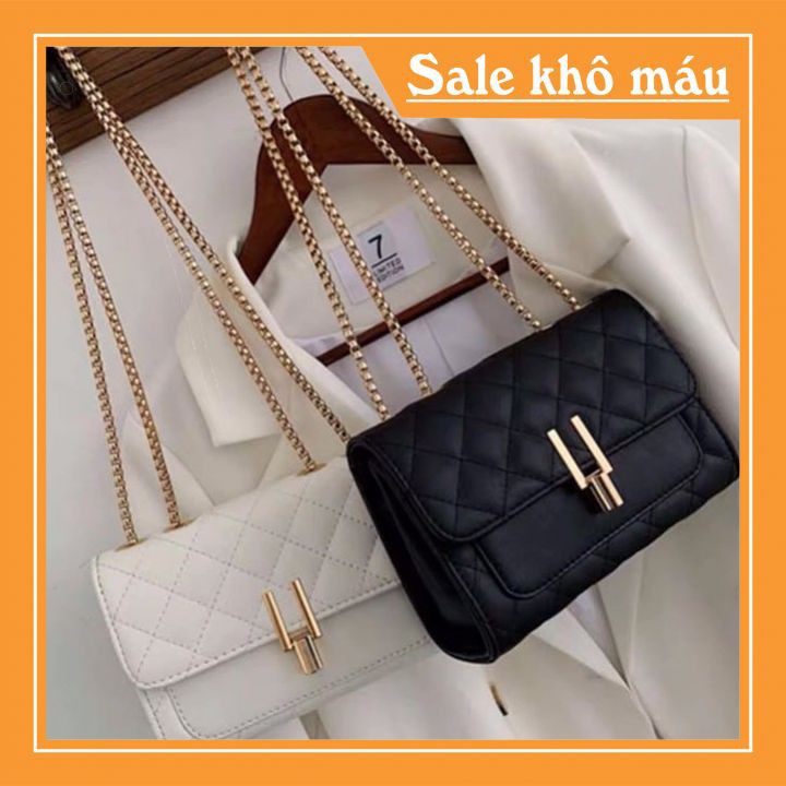 Túi Xách Đeo Chéo Nữ❣️Freeship❣️Túi Đeo Chéo Trần Trám Khóa Hình Chữ Y 100% Da PU