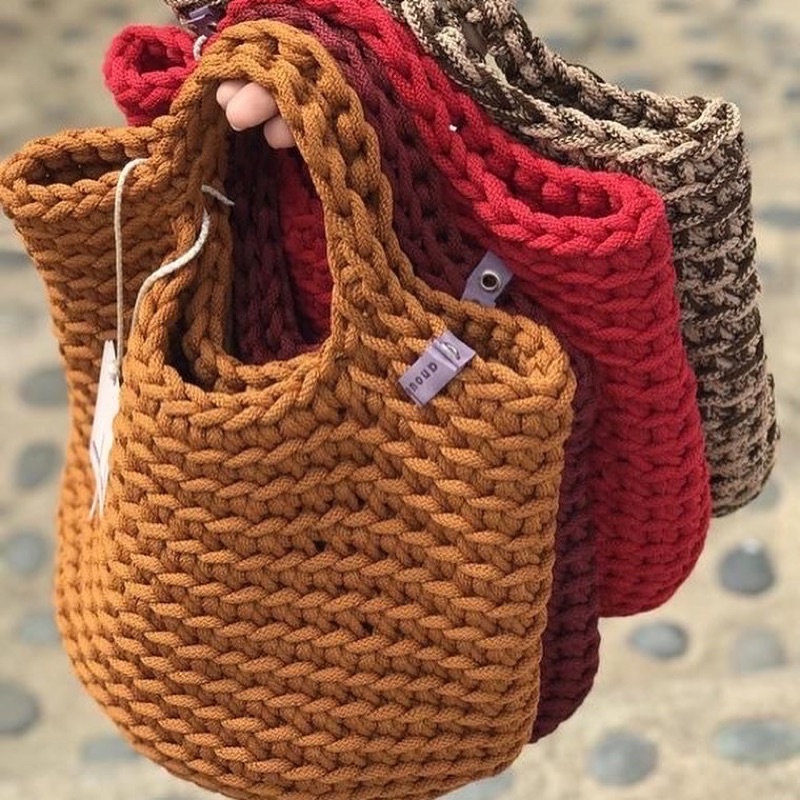 Sợi Chainy Cotton 300gr, Sợi To Đan Móc Túi Xách