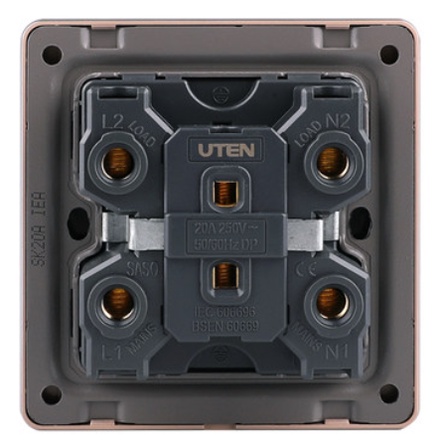 Công tắc bình nóng lạnh 20A - Công tắc vuông Uten V6 công tắc bình nóng điều hòa