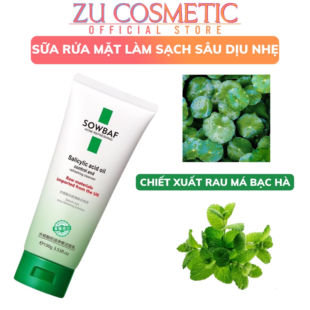 Sữa Rửa Mặt Chiết Xuất Rau Má Bạc hà với PH Dịu Nhẹ Làm Sạch Sâu Da Centella Ampoule Foam