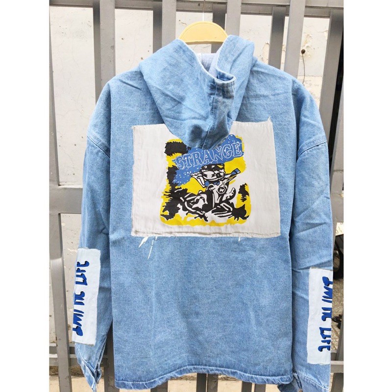 áo khoác jean nam phối nỉ | BigBuy360 - bigbuy360.vn