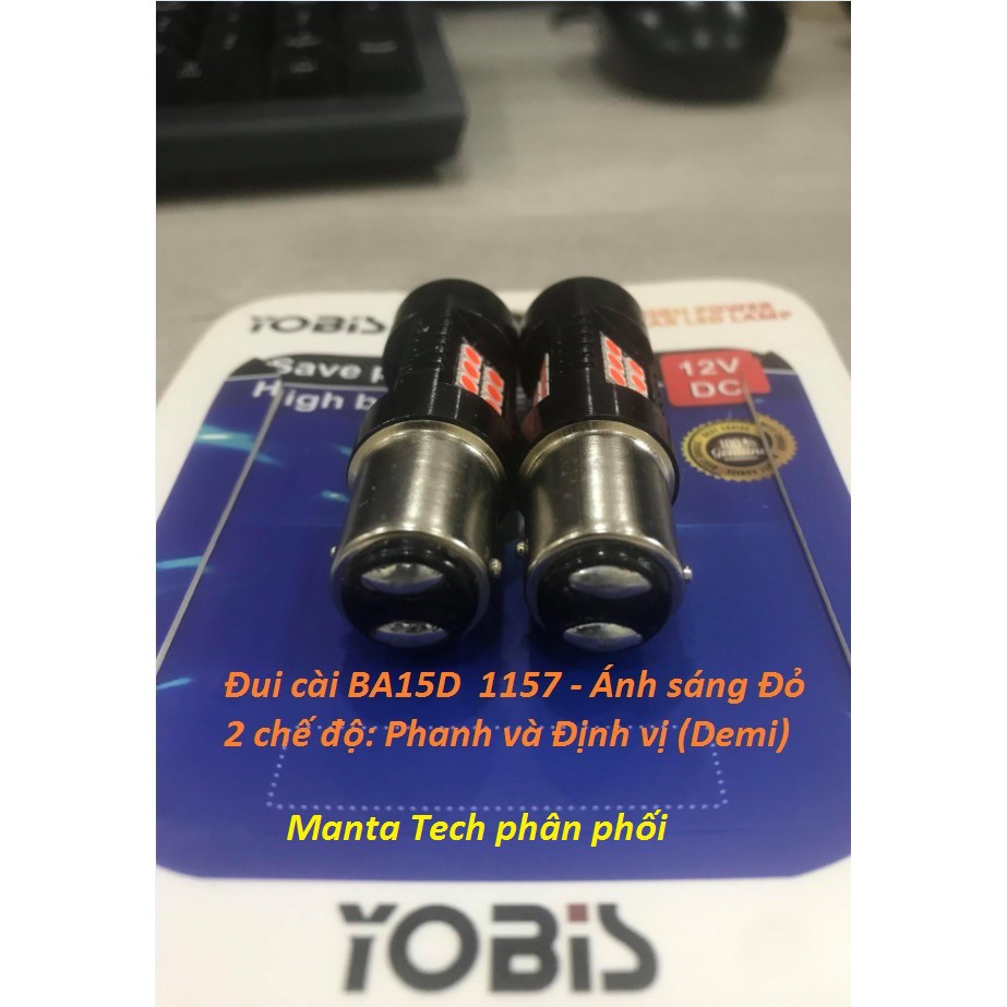 02 Đèn Led phanh, đèn hậu Hãng Yobis gắn chip led Samsung - chân 1157   hoặc chân 7443