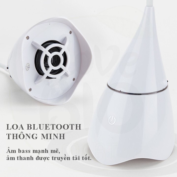 Đèn LED Để Bàn Bluetooth - Hỗ Trợ Nghe Nhạc Âm Bass Tốt - Tích Hợp Giọng Nói - Khe Cắm Thẻ Nhớ - Chống Cận Thị - K1037