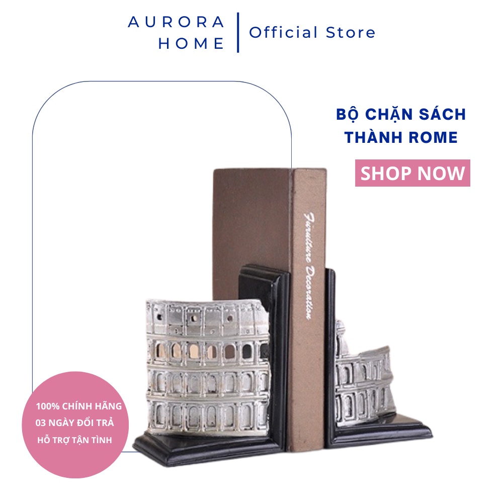 Bộ chặn sách thành Rome - Tượng trang trí decor phòng khách | Aurora Home