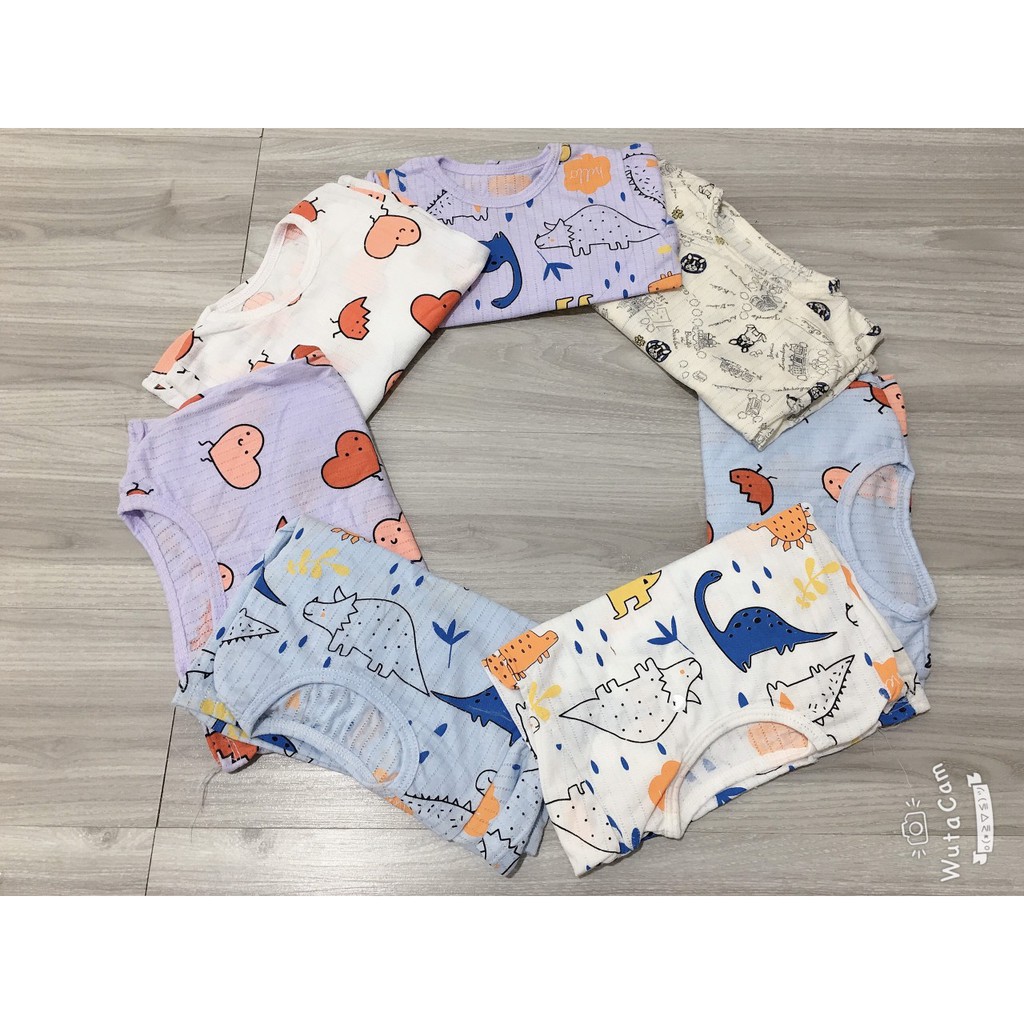 Sét 3 bộ cotton giấy cho bé 7-17kg