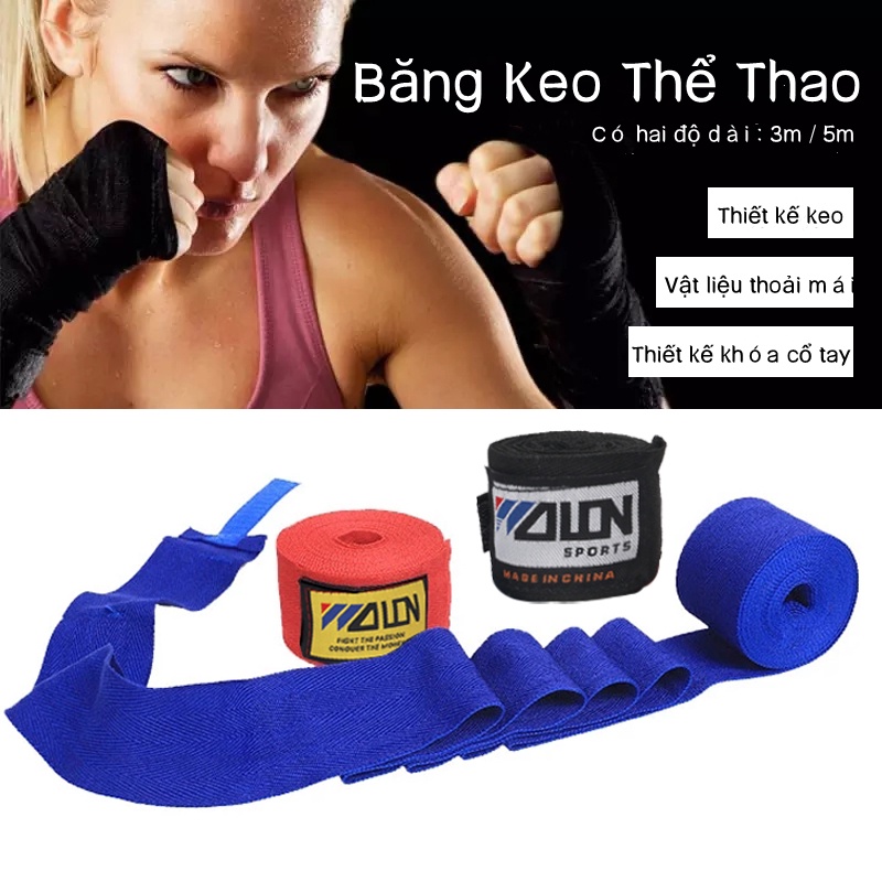 ( 1 cặp )Băng Đa Boxing Võ Thuật,Băng đa quấn Tay Boxing,Băng đa Boxing 3M 5M quấn cổ tay đấm bốc võ thuật