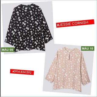 Áo sơ mi công sở thun tay lỡ Uniqlo Nhật in 3/4 hoạ tiết thời trang cho nữ chính hãng, đủ bill,đủ size S M L