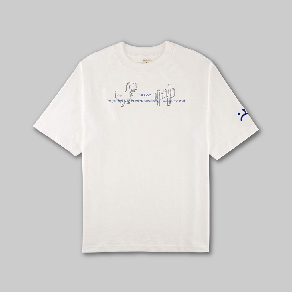 Áo thun SAD.BOIZ SADDINO TEE - BLACK Khủng long form rộng tay lỡ