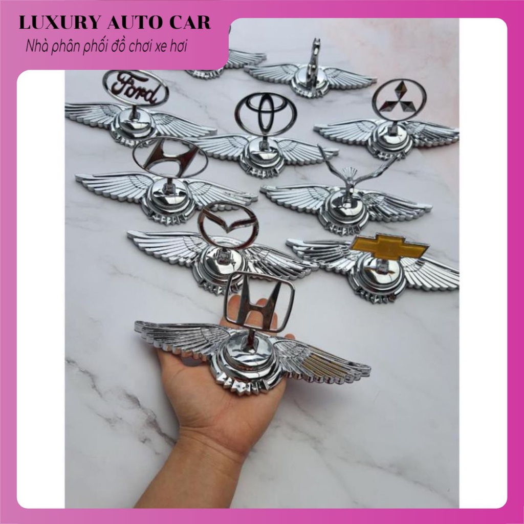 Logo cánh chim đại bàng các hãng xe  - logo lắp mui xe ô tô chất liệu mạ hợp kim sáng bóng