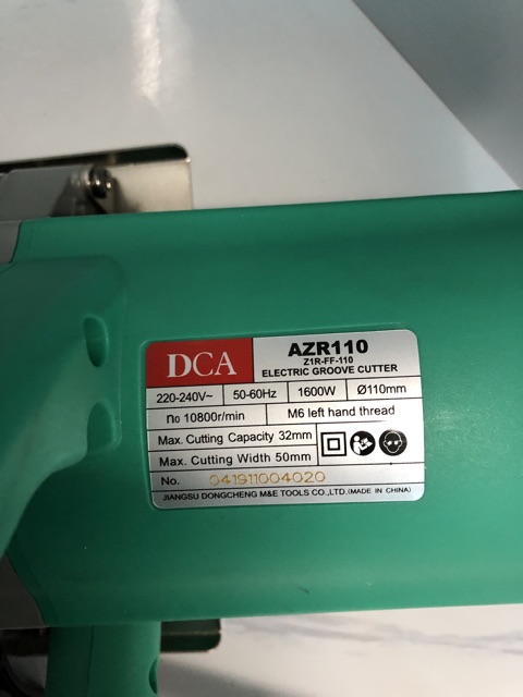 Máy cắt gạch Kim Khí Dung Anh, Máy khoét rãnh đá 2 lưỡi DCA AZR 110 chính hãng bảo hành 12 tháng