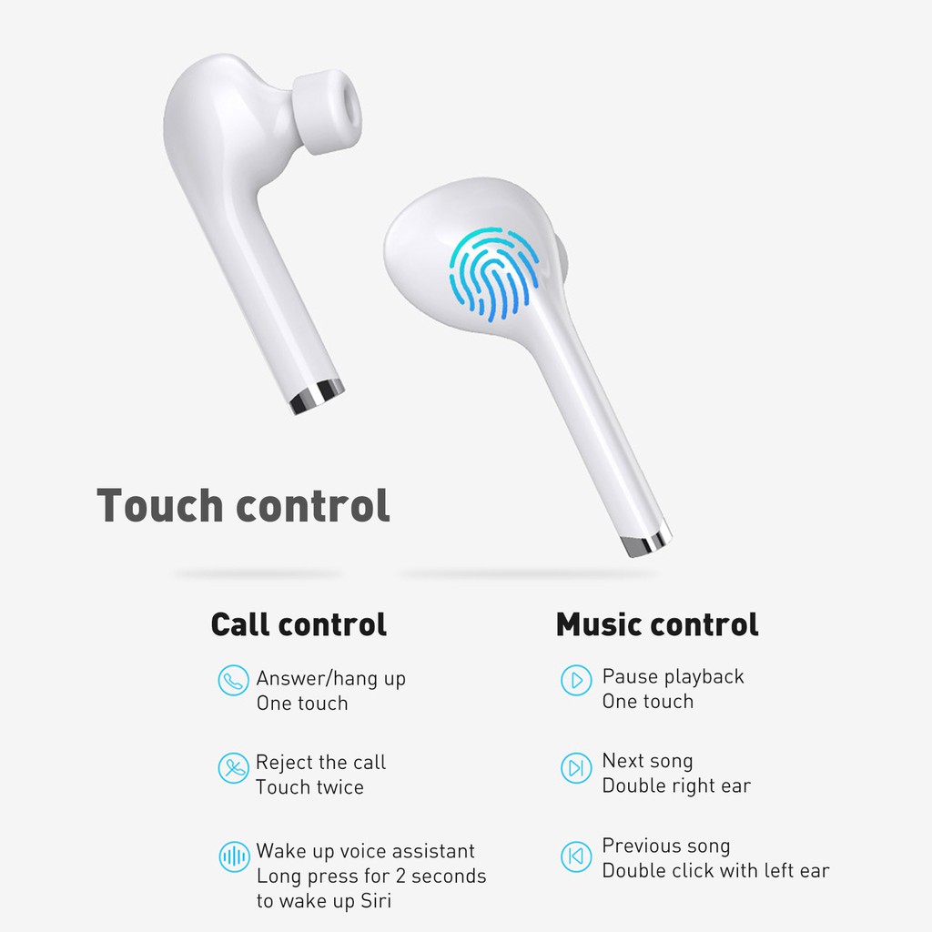 Tai Nghe Không Dây Bluetooth 5.0 Tw12 Điều Khiển Cảm Ứng Kiểu Dáng Thể Thao