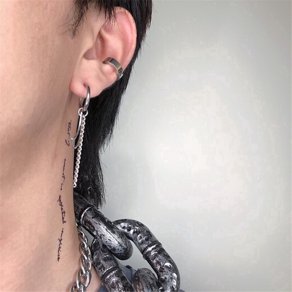 1 Khuyên Tai Dáng Dài Phối Mặt Trăng Phong Cách Kpop