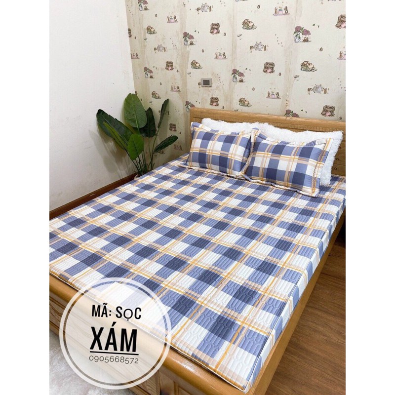 Drap chần bông 100% coton Hàn Quốc cao cấp