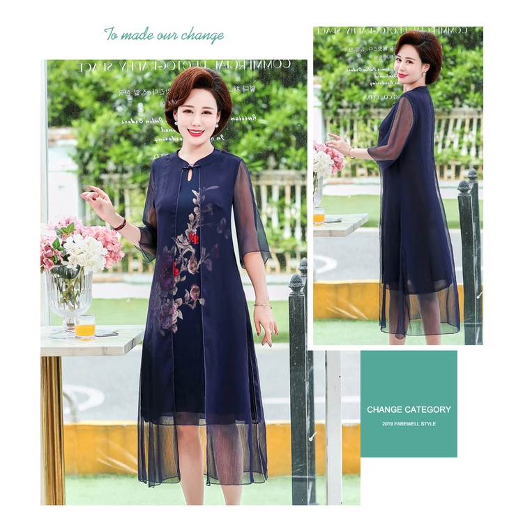 Đầm sườn xám thiết kế mùa xuân 2022 sang trọng cho nữ trung niên