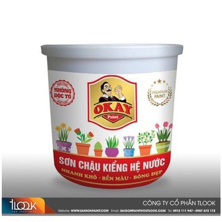 Sơn chậu cảnh hệ nước okay màu xanh ngọc-CKOKAY118