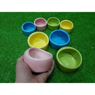 Chén sứ vòm trơn cho hamster, nhím kiểng