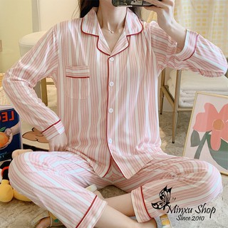 Đồ Bộ Pijama Dài Tay Lụa, Đồ Ngủ Pizama Nữ - Sợi Tơ Sữa Cao Cấp Mềm, Mịn - Nhiều Mẫu Quảng Châu Đa Dạng - Siêu Dễ Thương