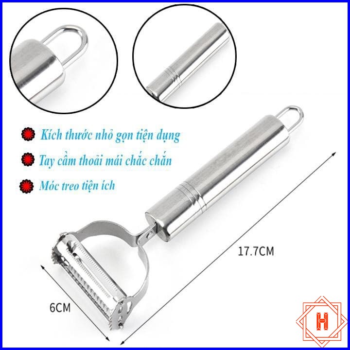 Nạo Rau Củ Quả 2 IN 1 Bằng Inox Dễ Dàng Sử Dụng { H }