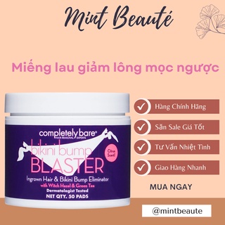 Miếng lau giảm lông mọc ngược completely bare bikini bump blaster hộp 50 miếng